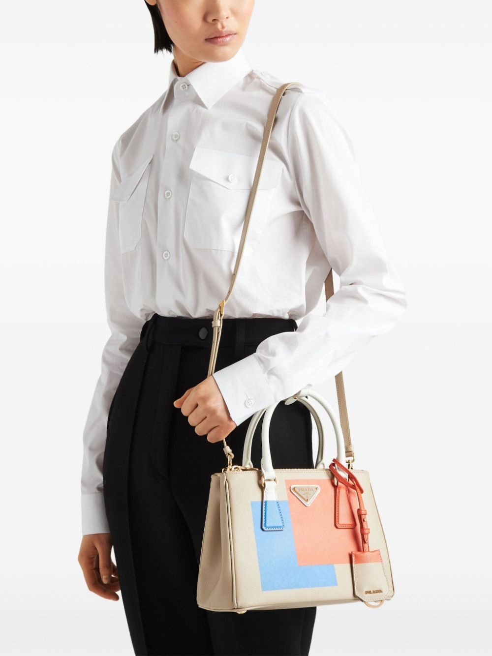 small Galleria Saffiano leather handbag - 3