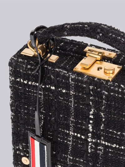 Thom Browne Plaid Ribbon Tweed Woven Chain Micro Attache Case outlook