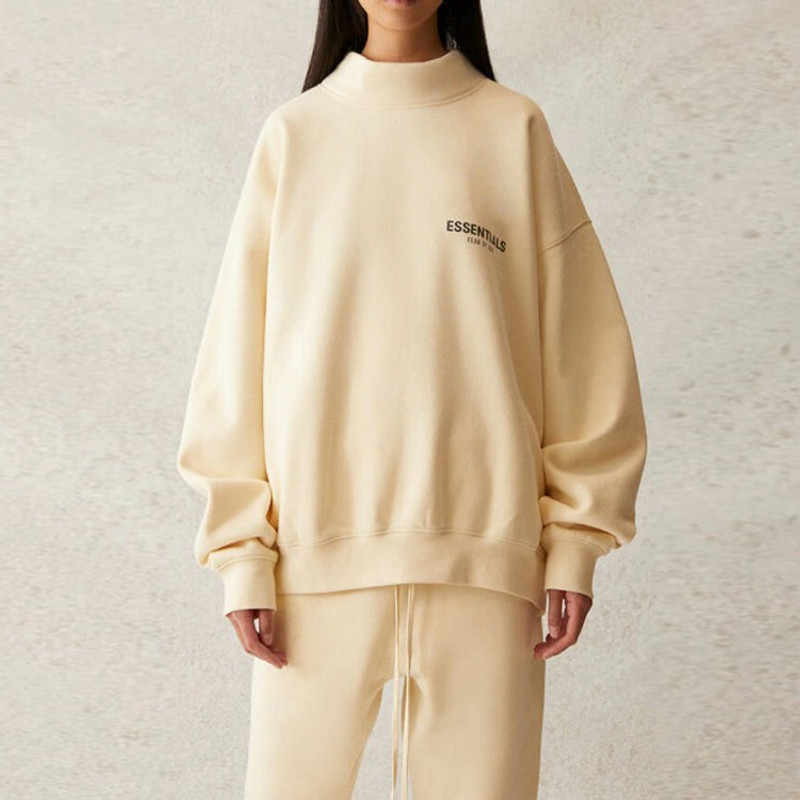 Fear of God Essentials SS21 Pull-Over Mockneck Buttercream FOG-SS21-555 4