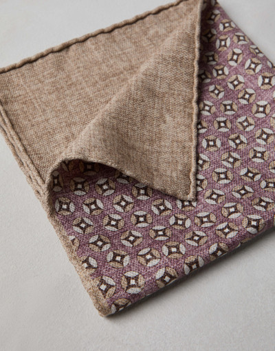 Brunello Cucinelli Silk pocket square with pattern outlook