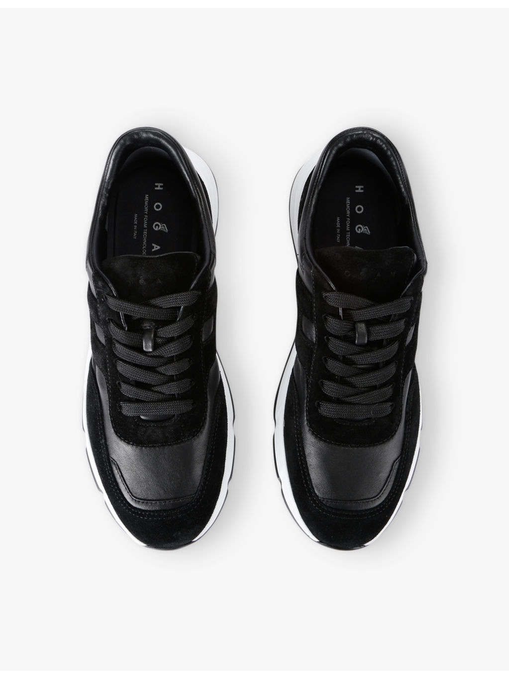 Hyperlight Branded Leather and Suede Low-Top Trainers - 2