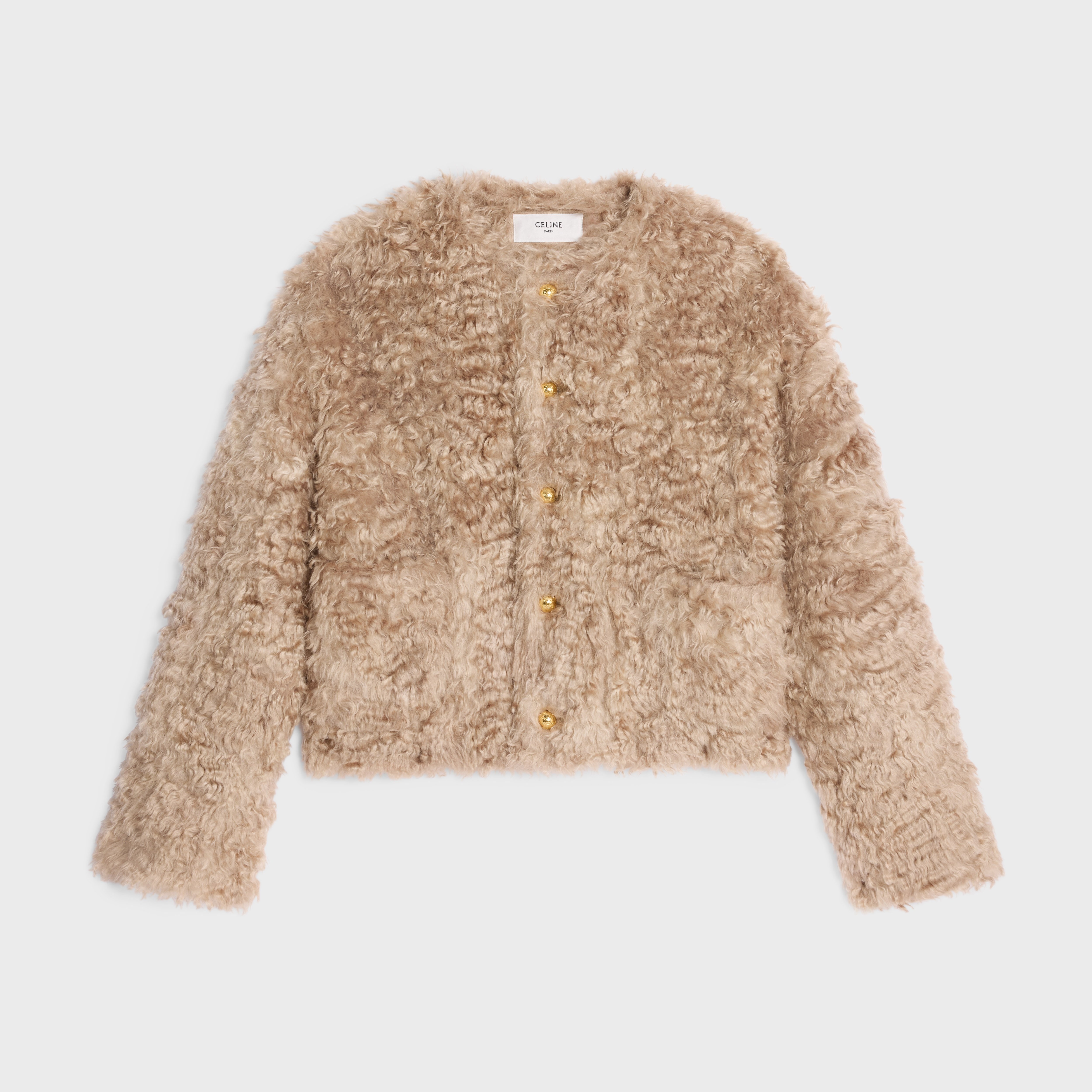 cardigan jacket in bouclé mohair - 1