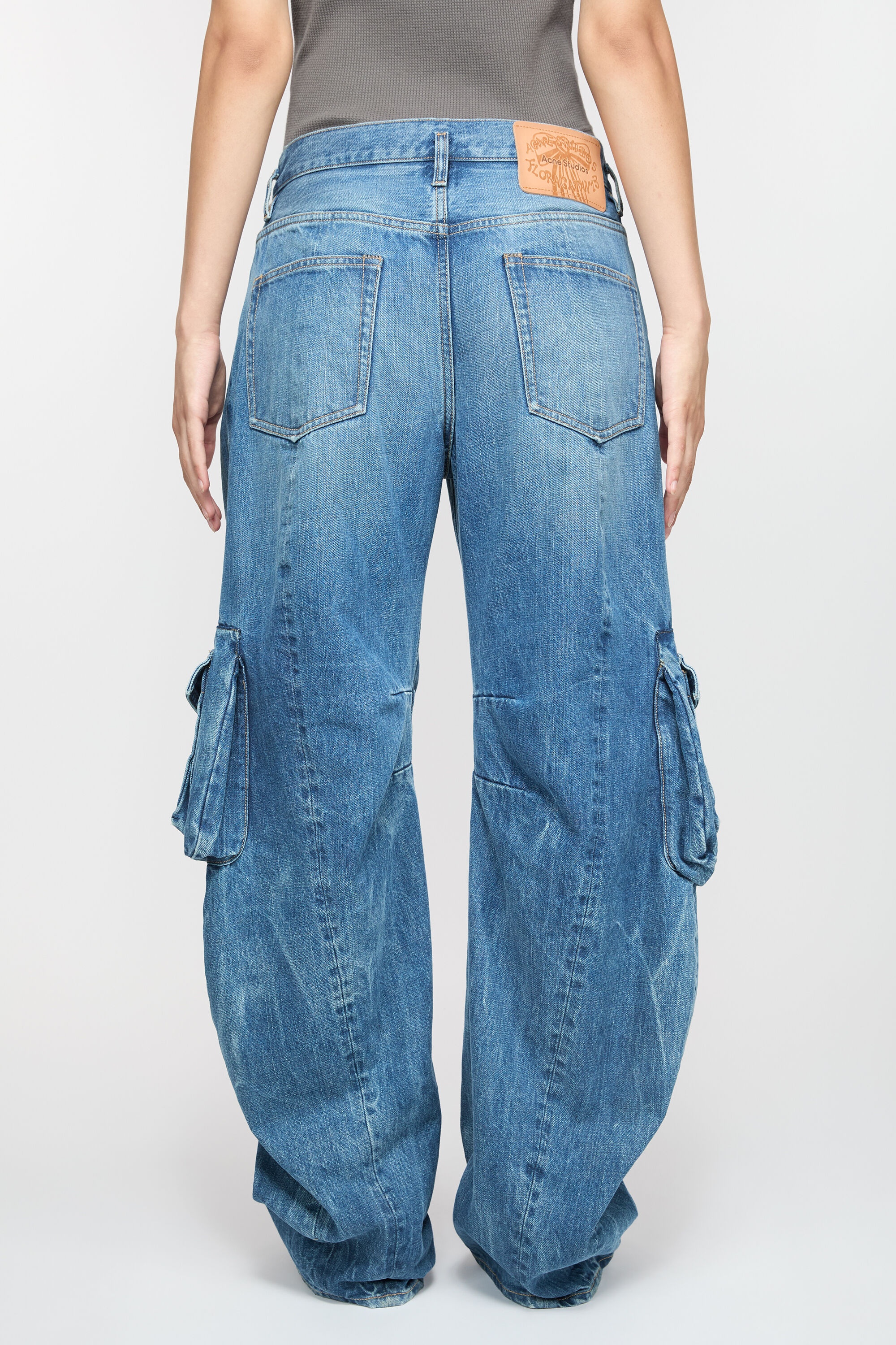 Denim cargo trousers - Mid blue - 5