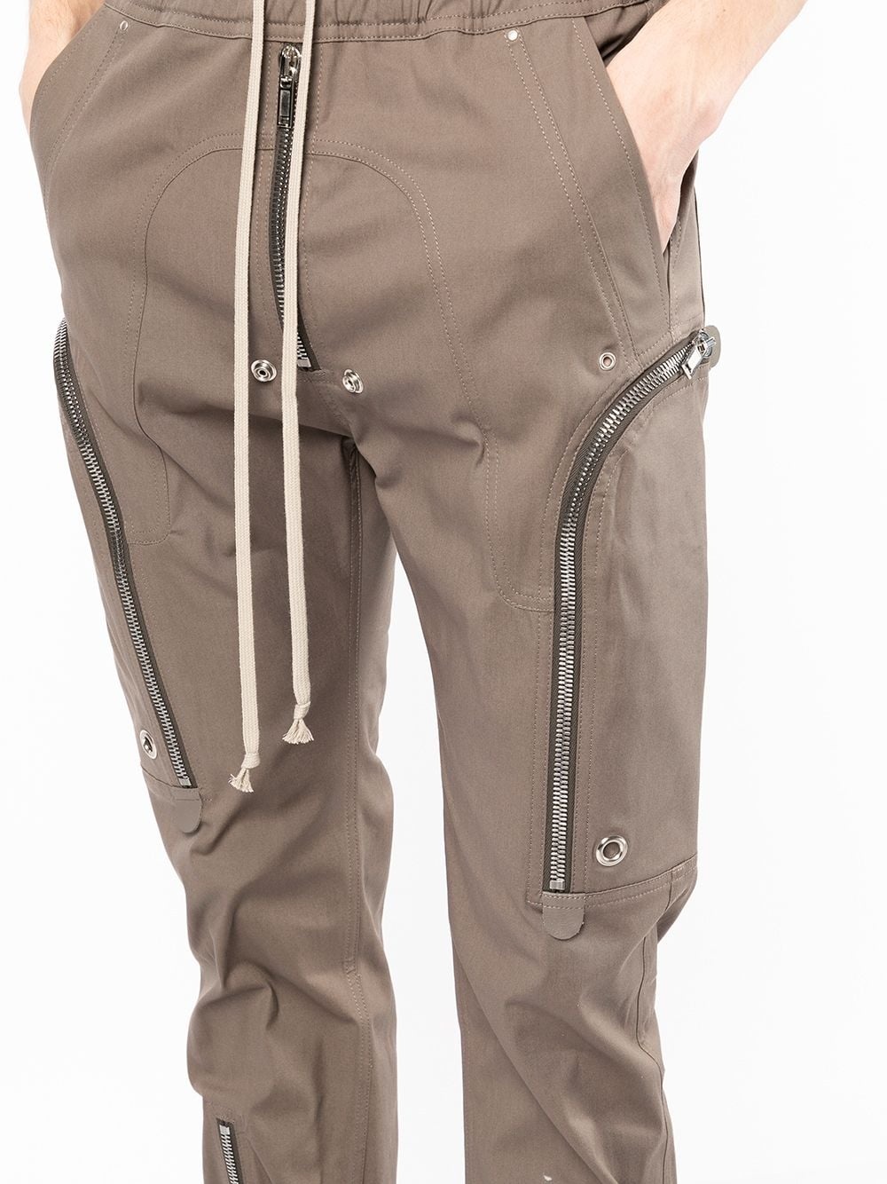 zip detail tapered trousers - 5