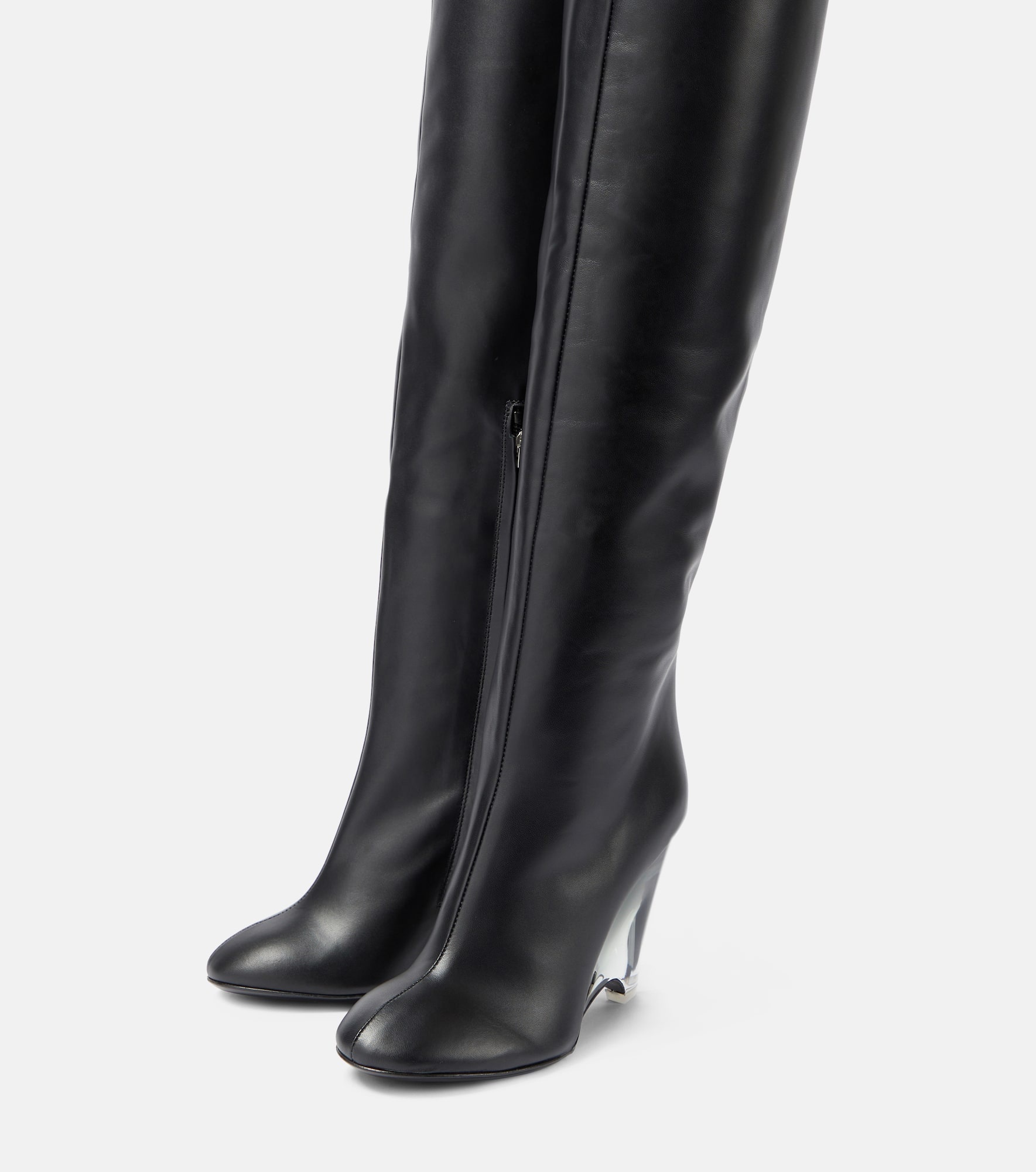 Leather knee-high boots - 5