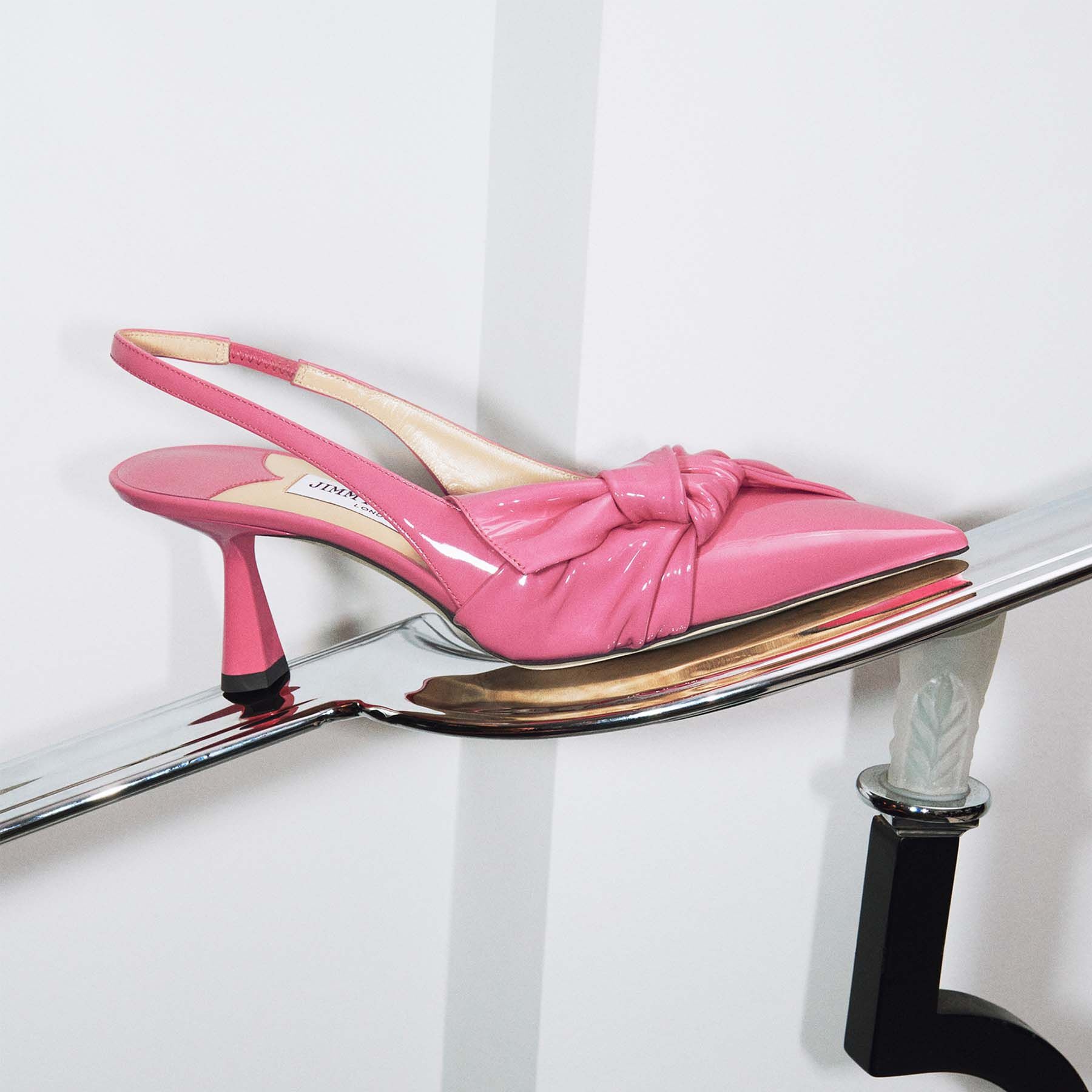 Elinor Sling Back 65
Candy Pink Soft Patent Pointed-Toe Slingback Pumps - 7