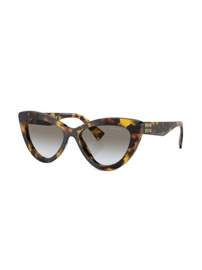 Miu Miu tortoiseshell-effect cat-eye sunglasses outlook