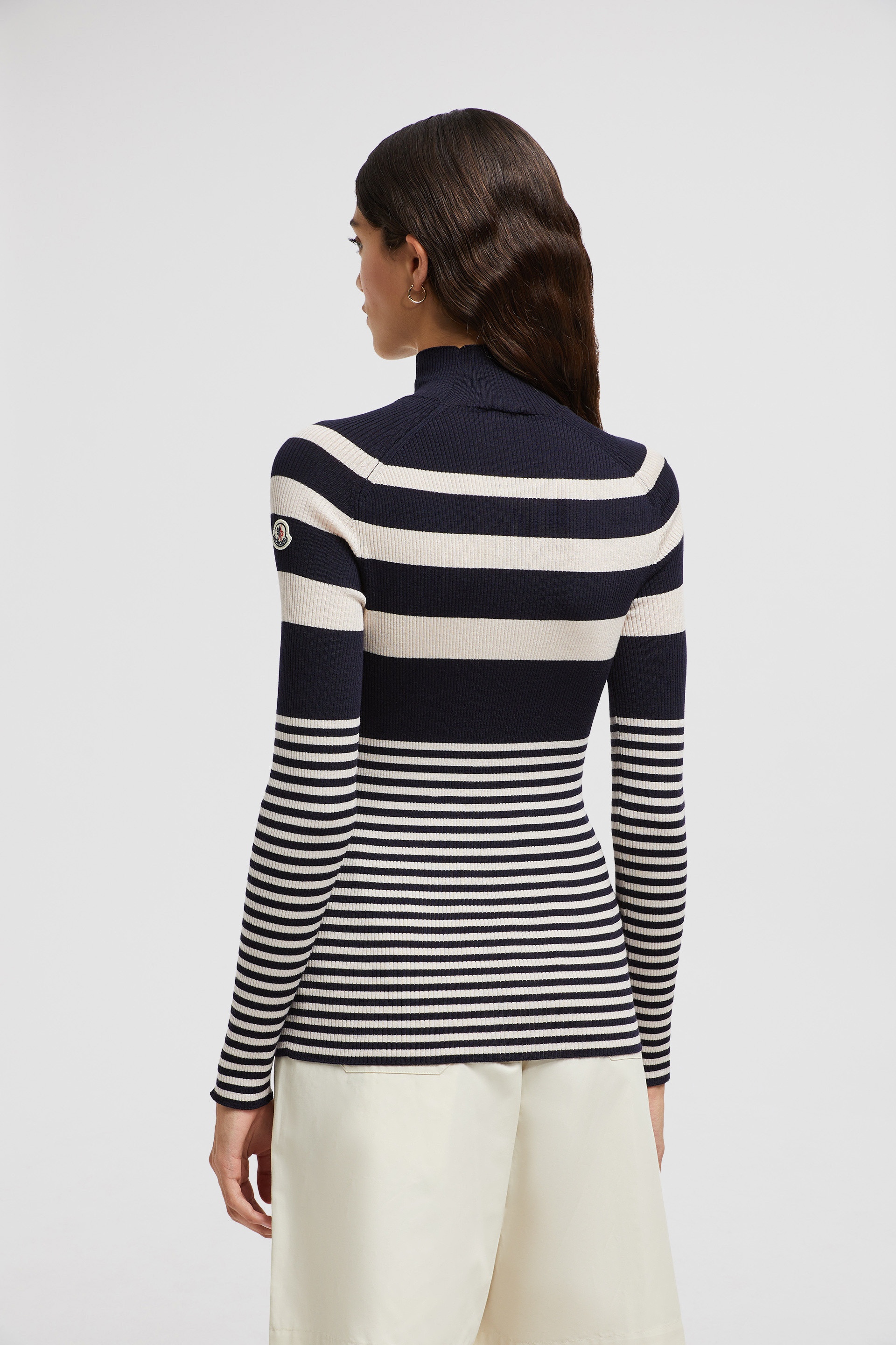 Striped Wool Turtleneck Sweater - 5