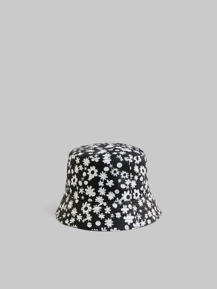 COTTON BUCKET HAT WITH BLACK AND WHITE POP FIELDS MOTIF - 3