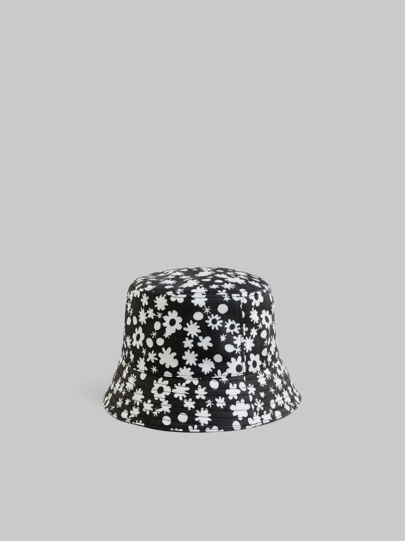 COTTON BUCKET HAT WITH BLACK AND WHITE POP FIELDS MOTIF 3