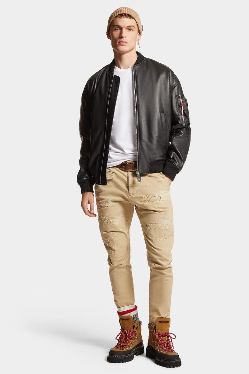 LEATHER BOMBER - 6