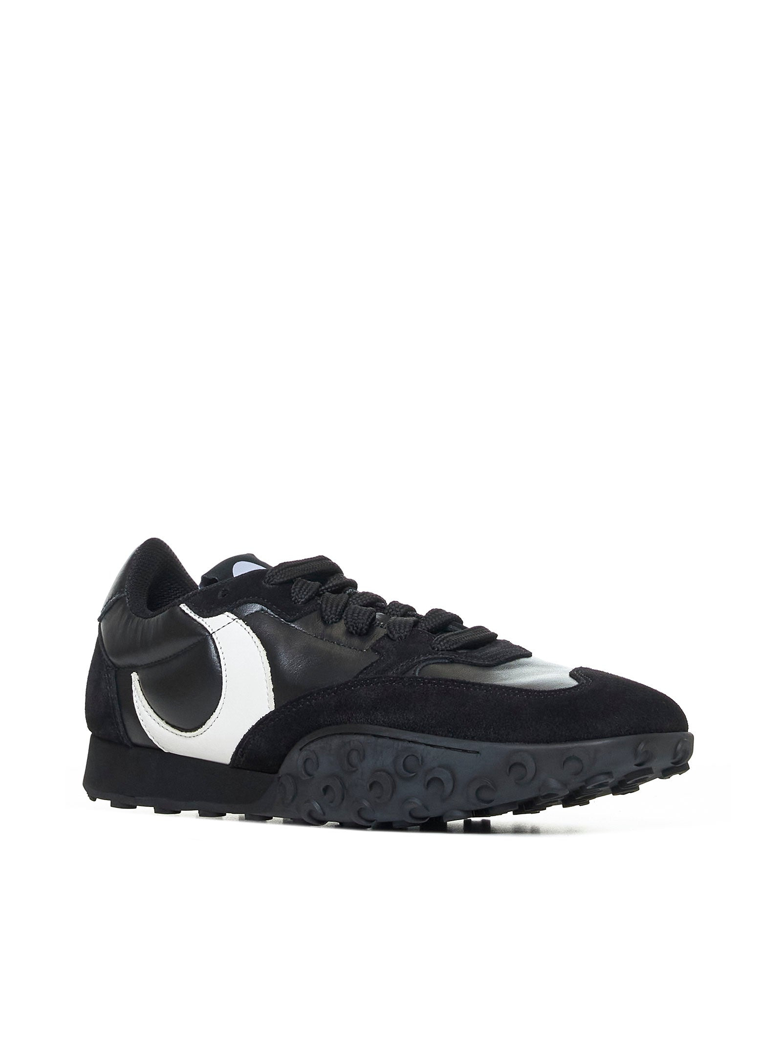 Marine Serre Women Marine Serre Ms Rise 22 Black Leather Sneakers - 2