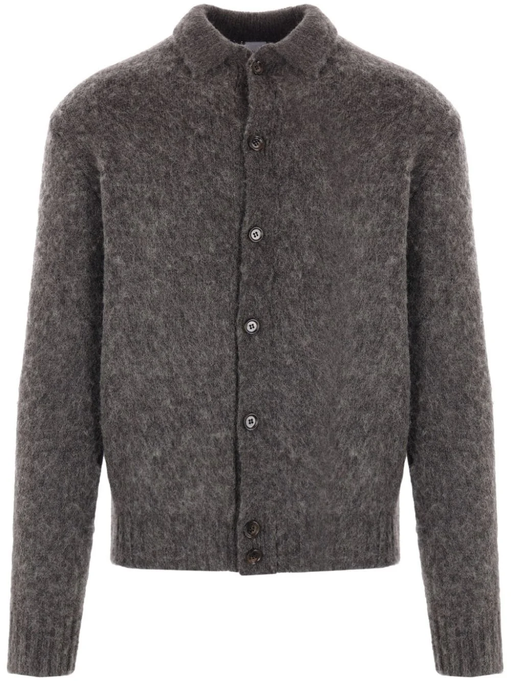 brushed-finish wool cardigan - 1