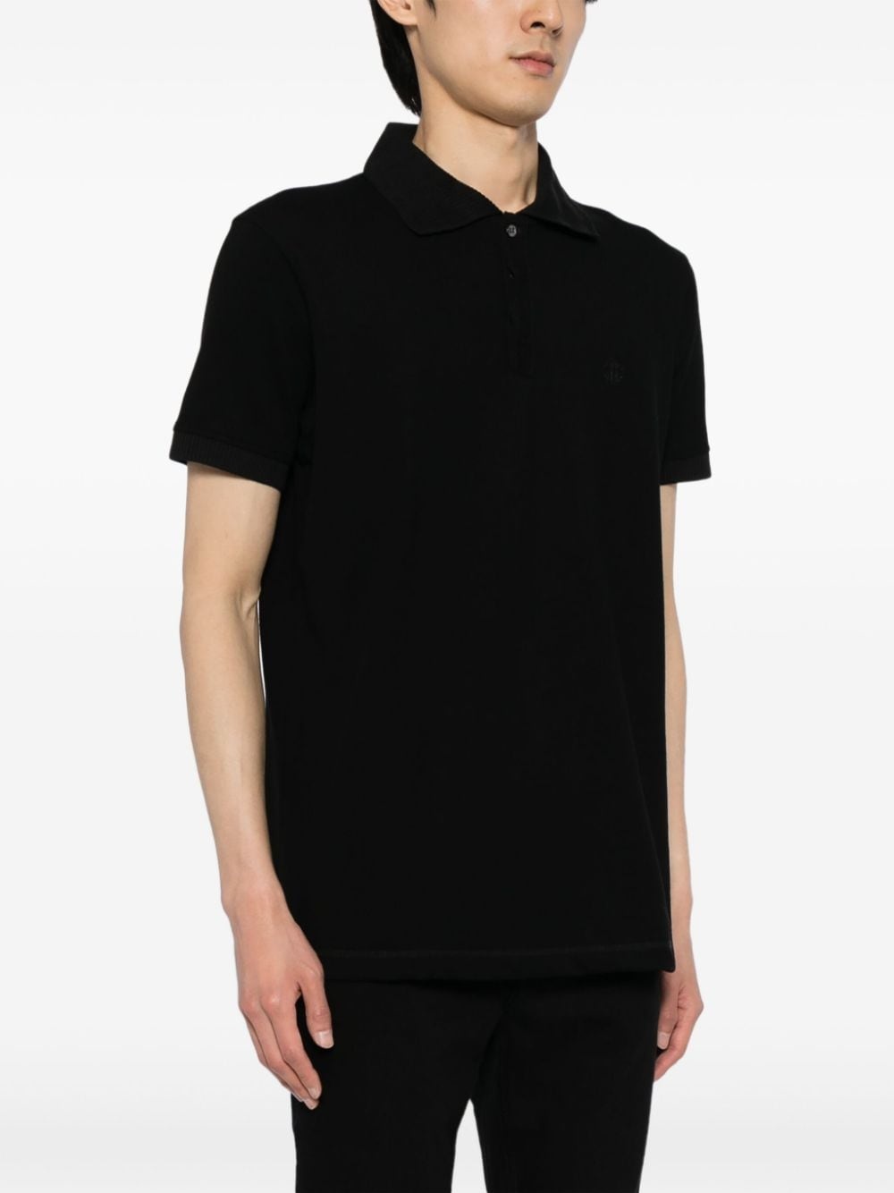 logo-embroidered polo shirt - 3