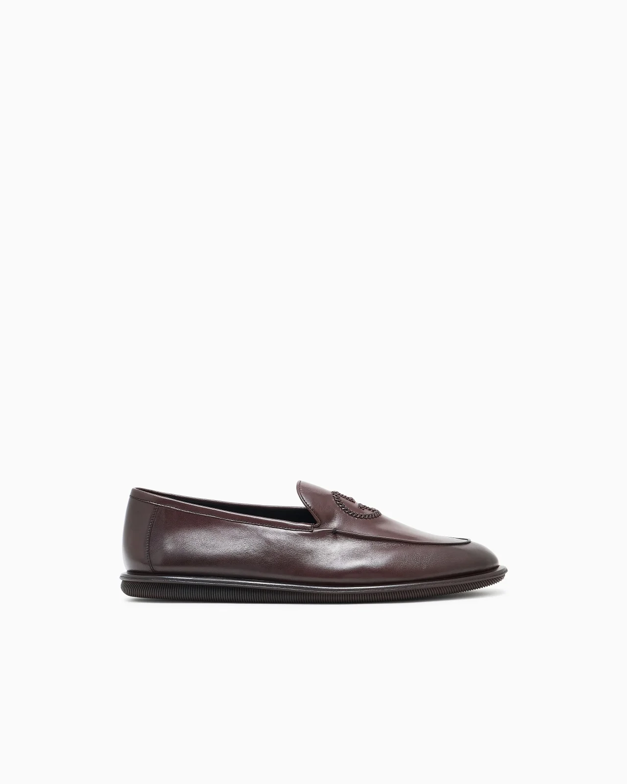 Vintage nappa leather loafers with embroidered logo - 1