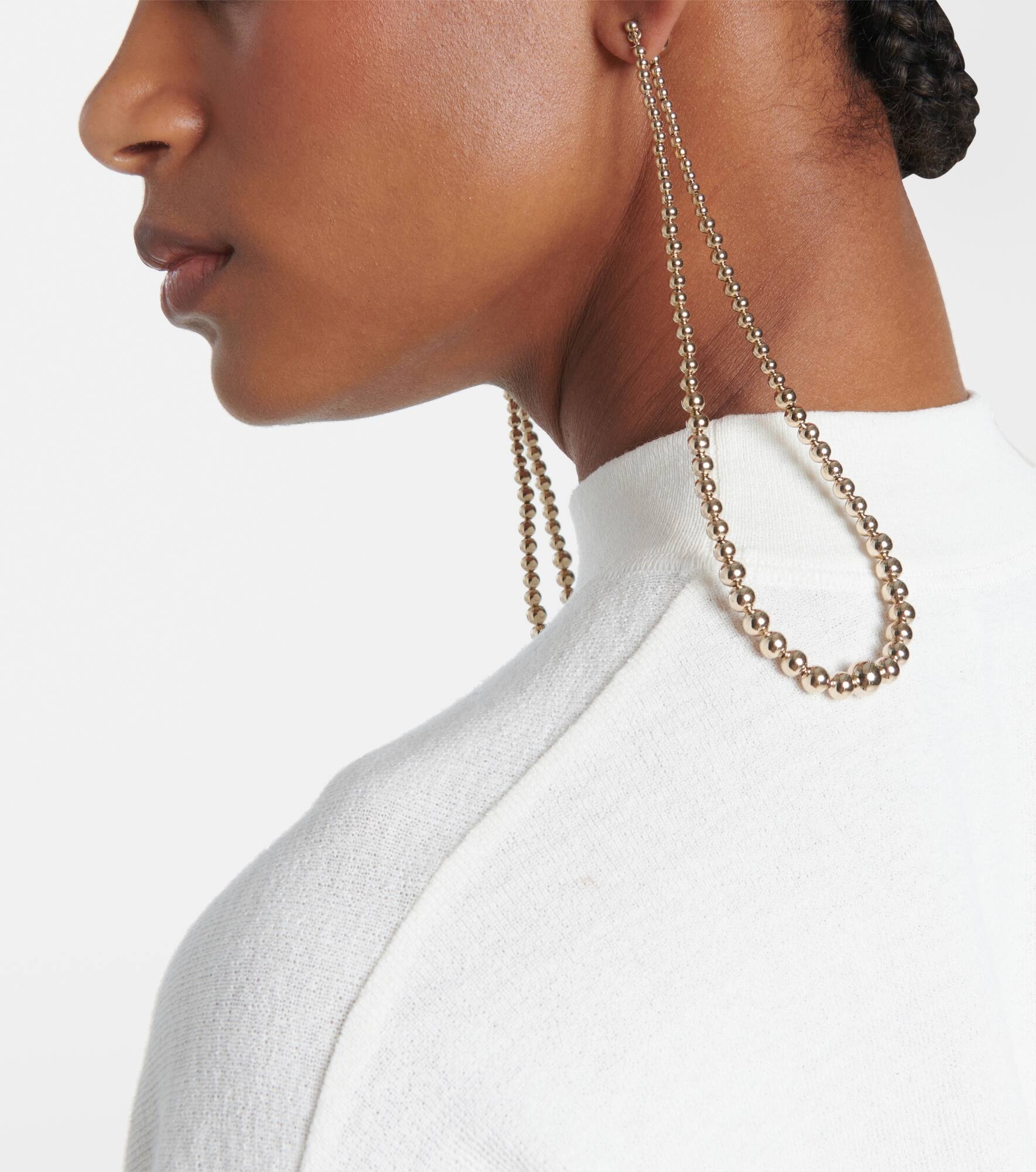 Beaded drop earrings - 3