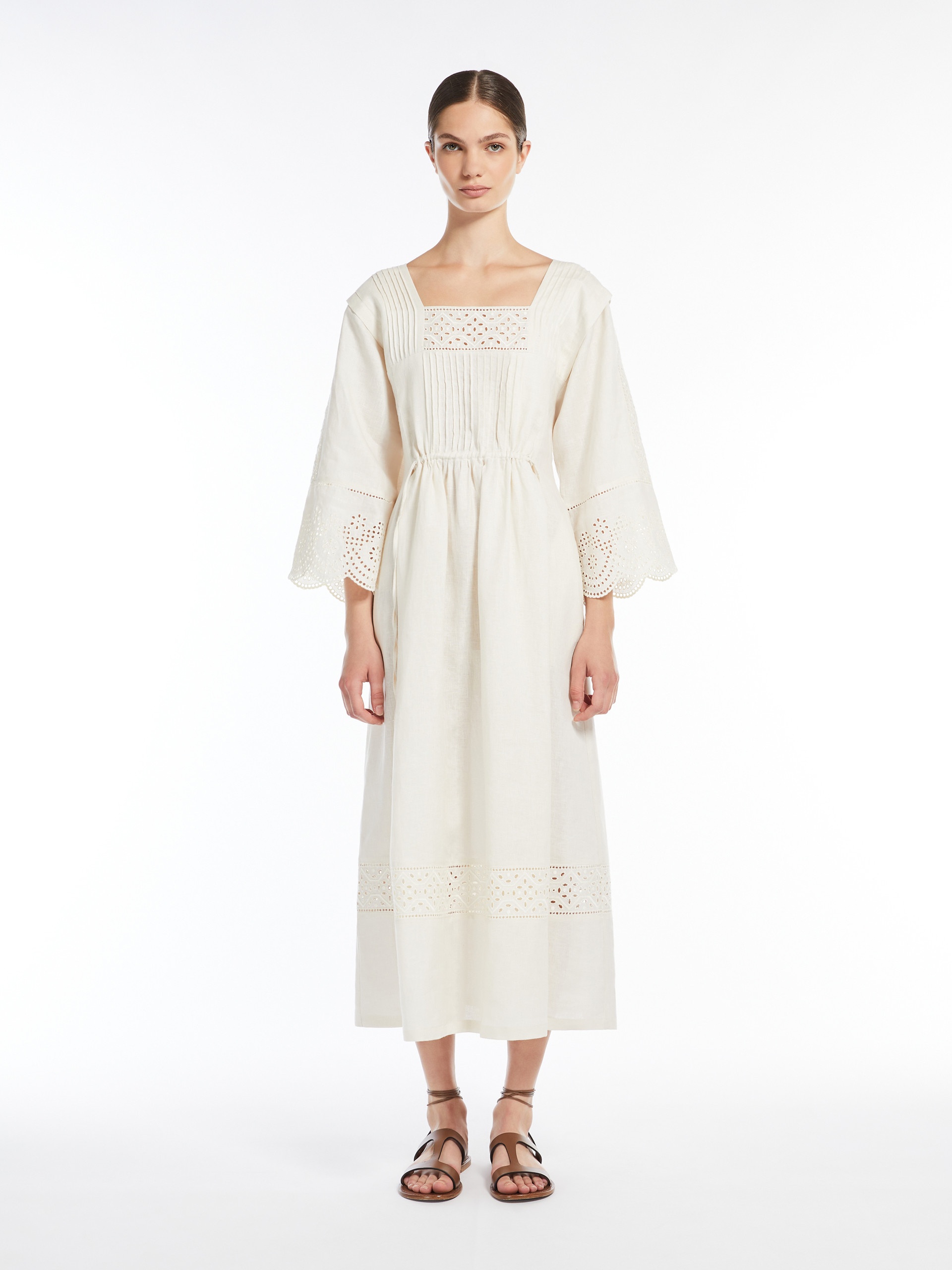 LUGLIO Feminine dress in linen canvas - 3