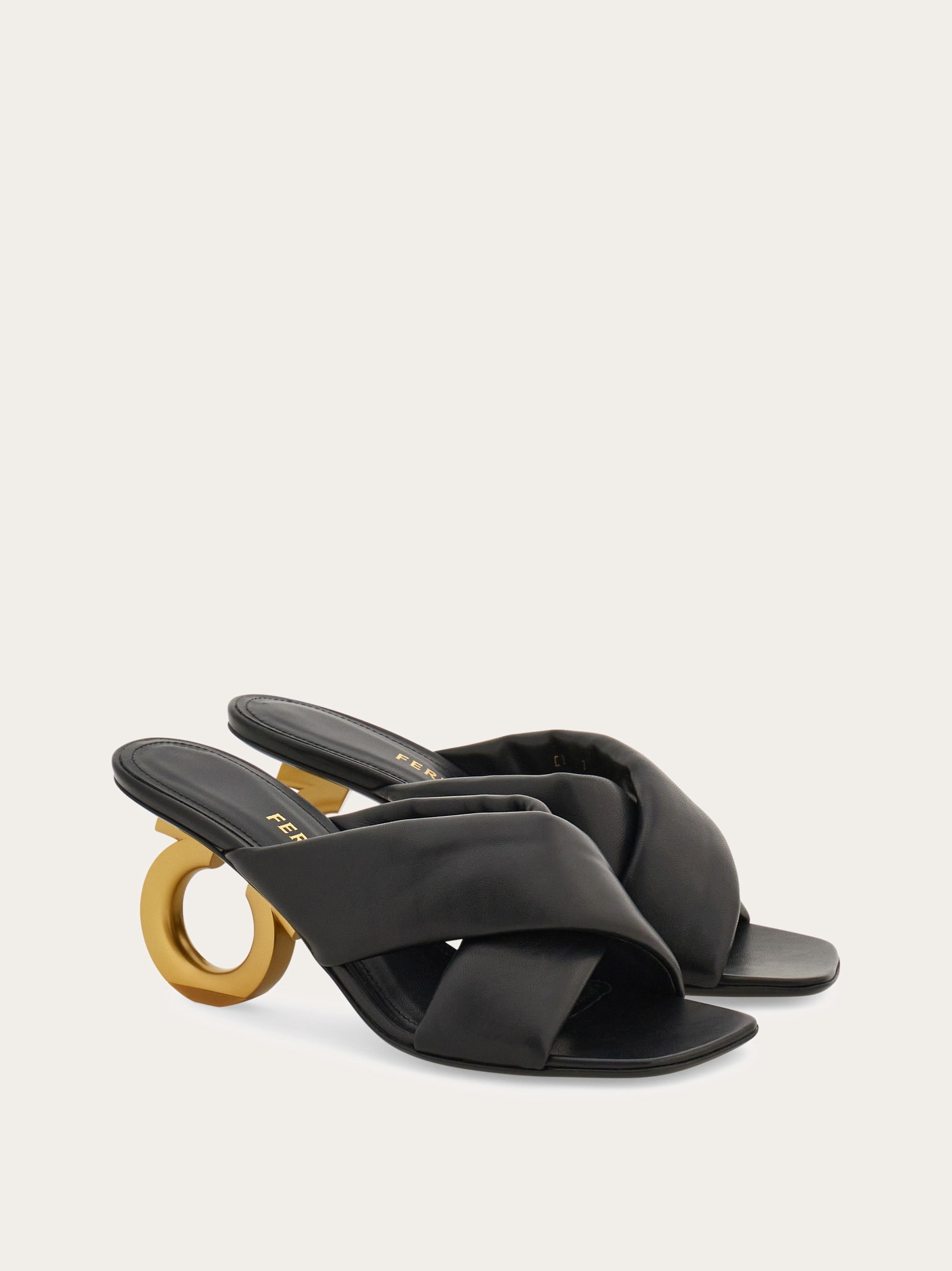 Padded sandal with Gancini heel - 5