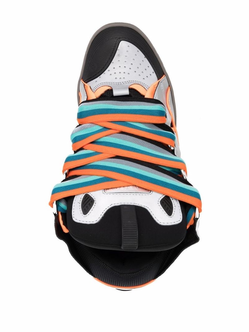 Curb leather trainers - 4