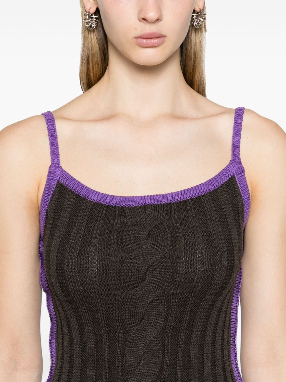 ribbed-knit cotton top - 5