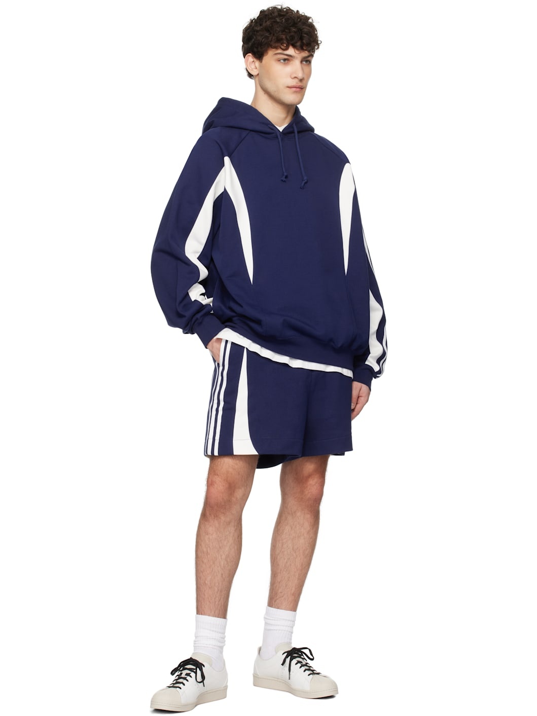 Blue Cut Line Hoodie - 5