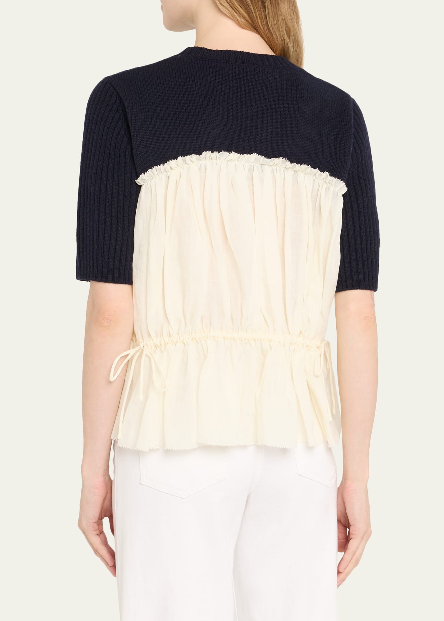 Mallory Short-Sleeve Combo Sweater - 3