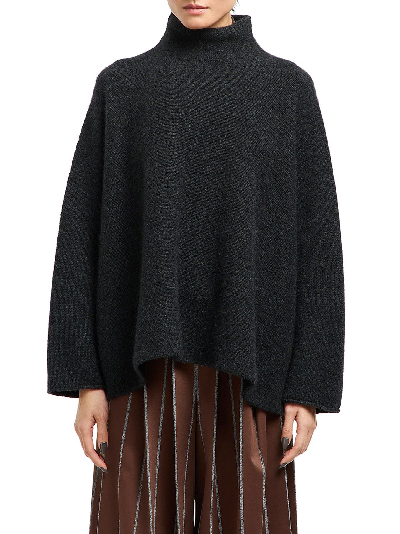 CASHMERE HIGH NECK SWEATER - 3