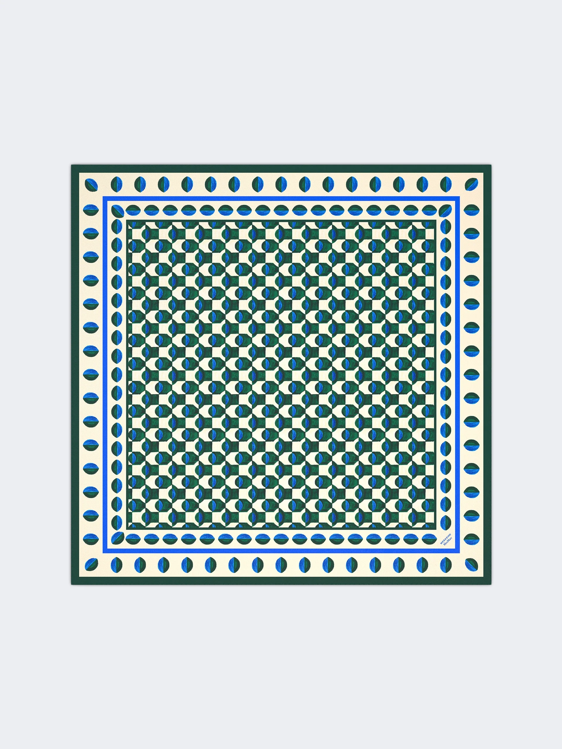 ONESTO Printed silk foulard - DARK GREEN - 1