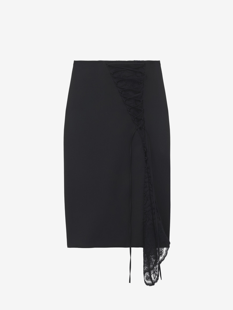 Alexander McQueen Corset Lacing Panel Pencil Skirt outlook