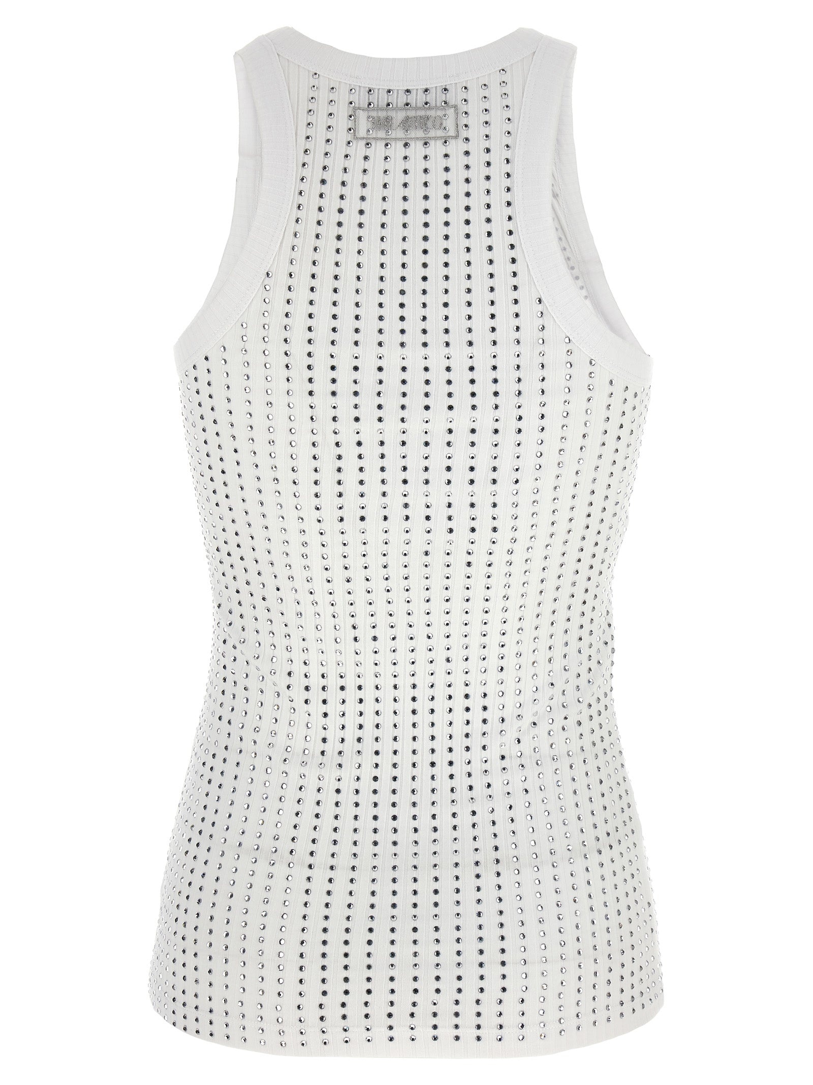 Rhinestone Top Tops White - 2