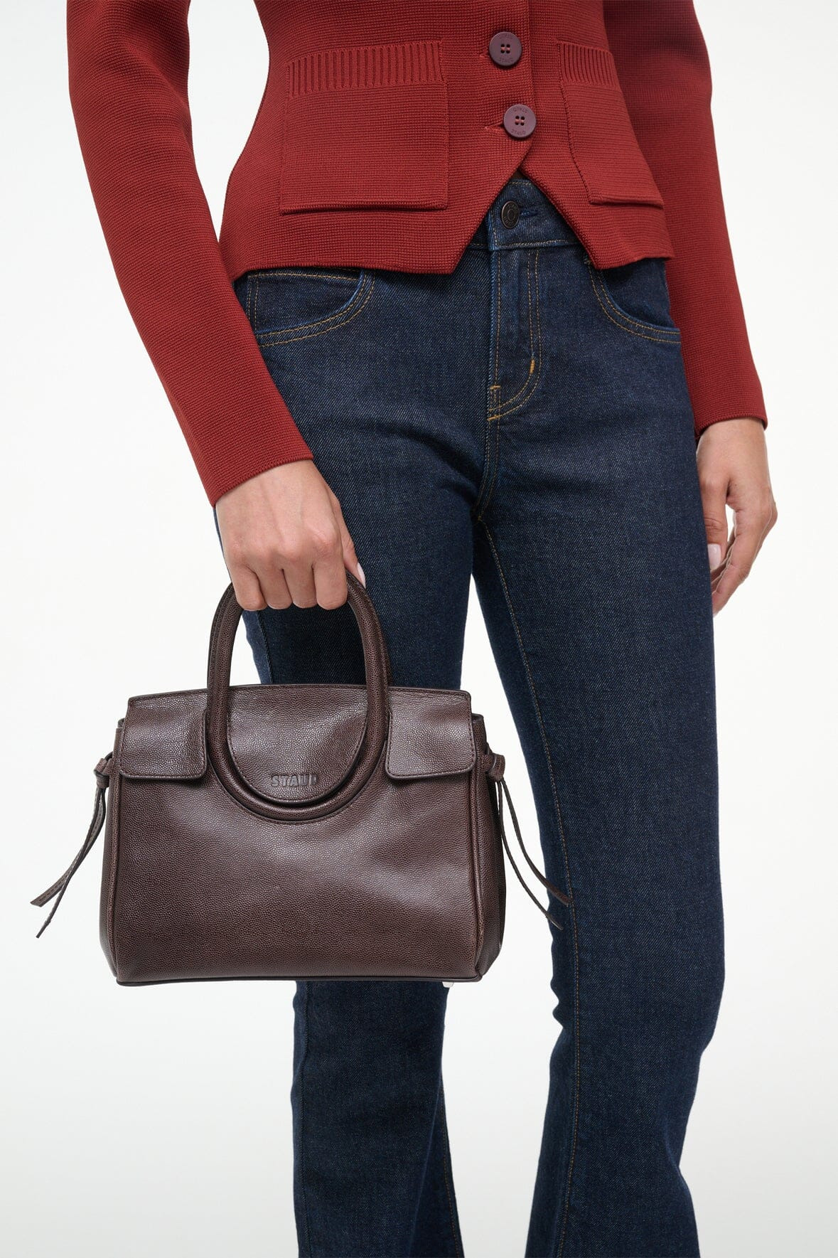 STAUD MAUDE MINI CARRYALL ESPRESSO - 2
