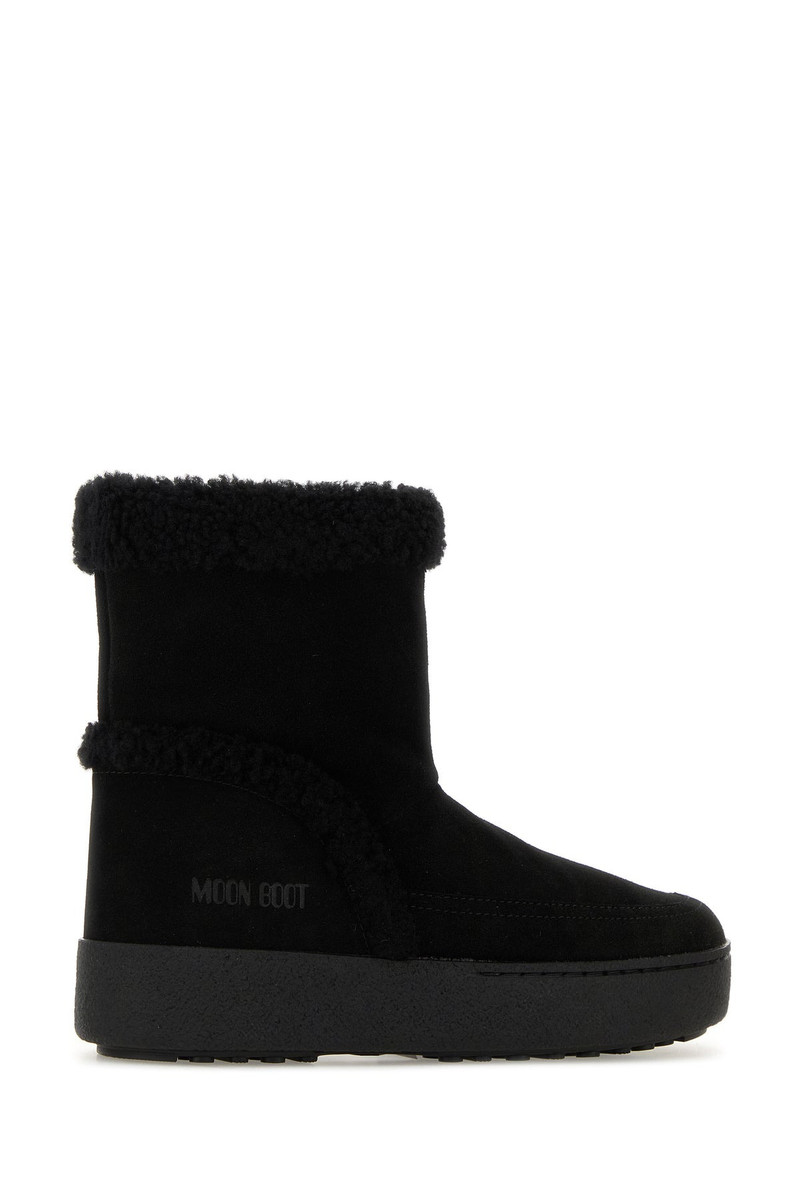 MOON BOOT Black suede LTrack Tina ankle boots outlook