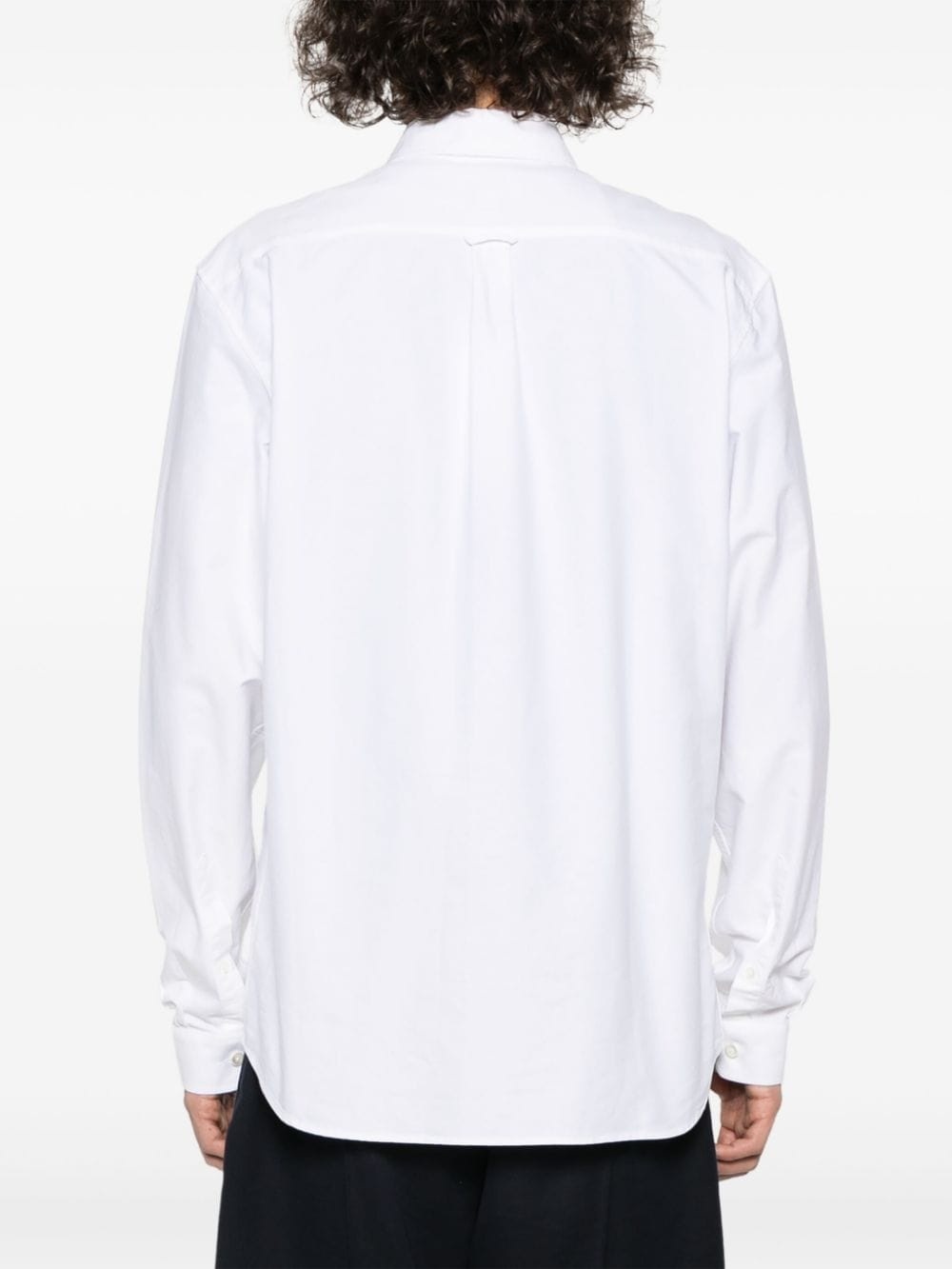 logo-patch cotton shirt - 4