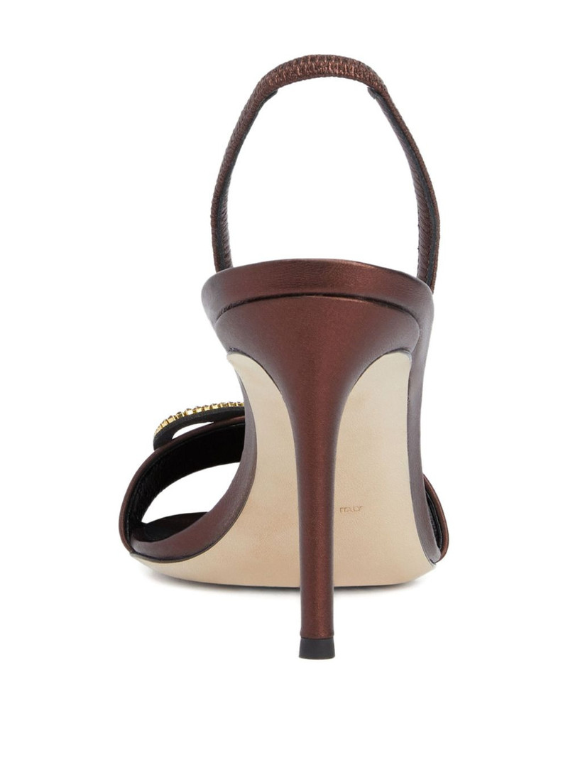 Zari bow-embellishment slingback sandals 3