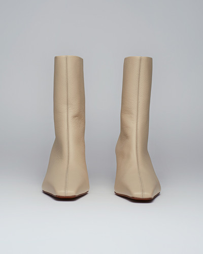 Nanushka TALLI - Sculpted-heel leather boots - Creme outlook