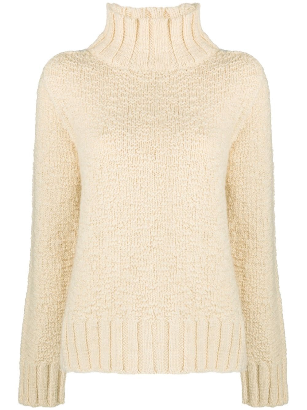 high-neck wool jumper - 1