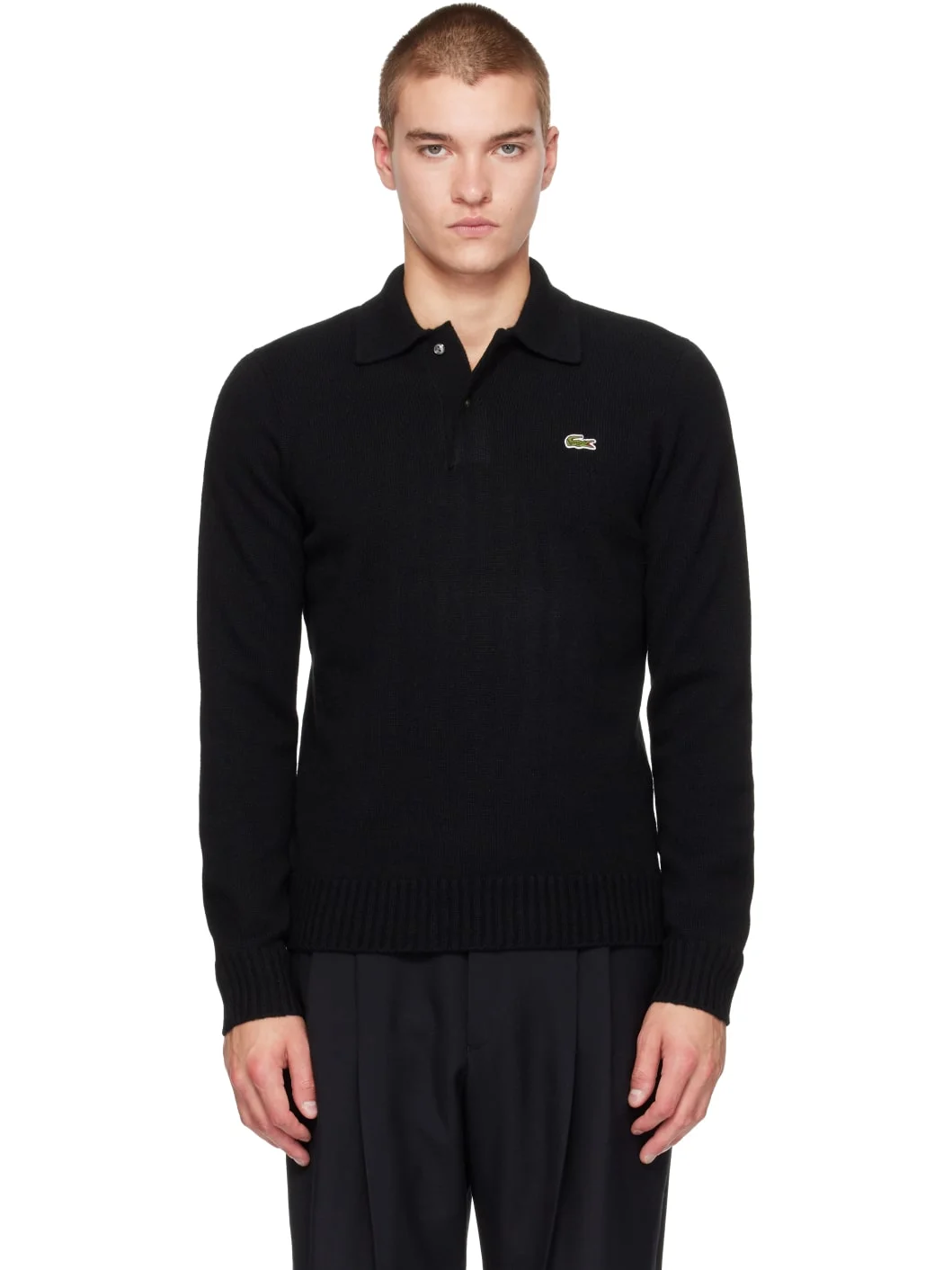 Black Cashmere Polo - 1