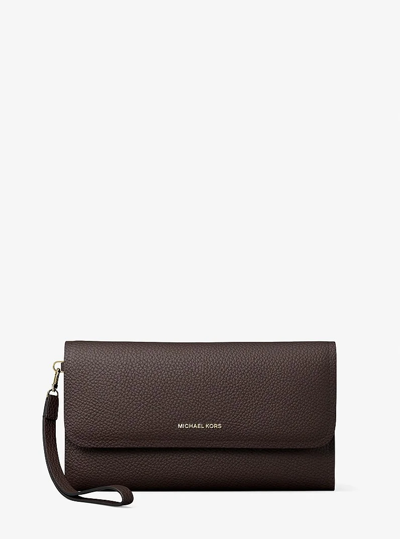 Jet Set Medium Pebbled Leather Smartphone Wristlet - 1