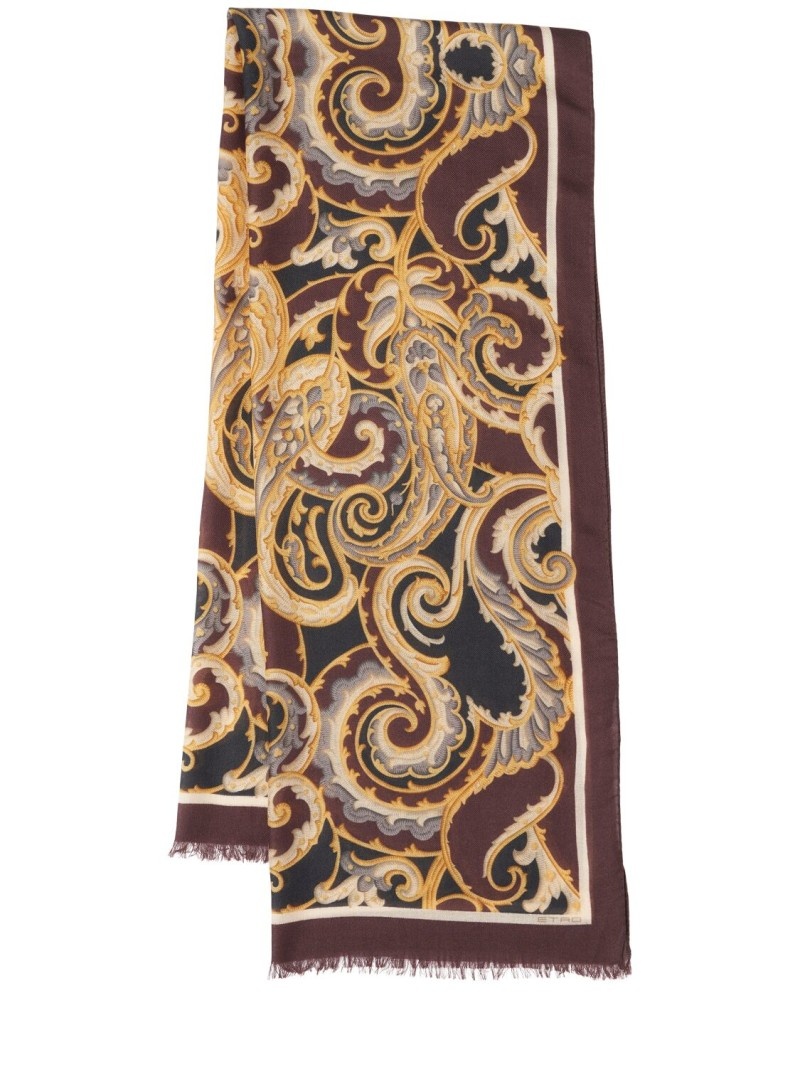 Boheme printed wool blend scarf - 1