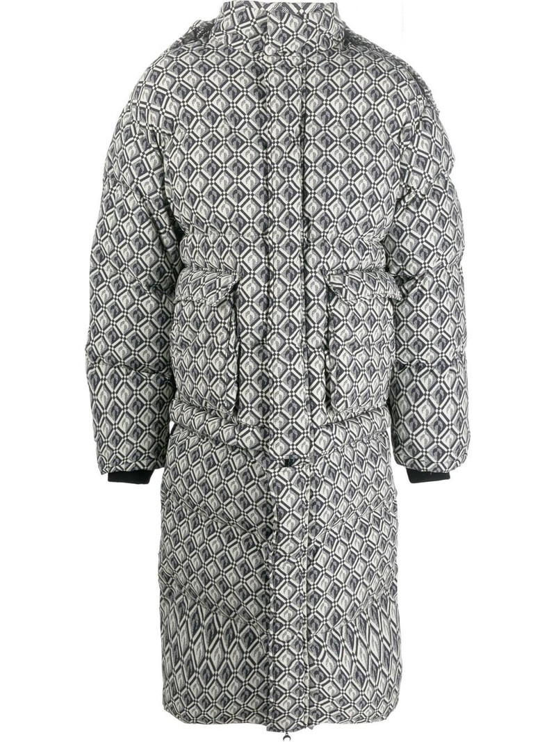 Moon Diamond-pattern oversized puffer coat 1