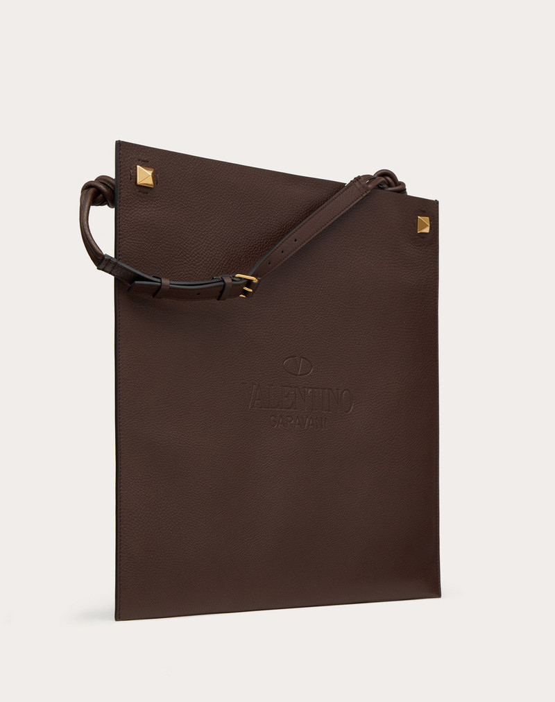 Valentino VALENTINO GARAVANI IDENTITY Leather Tote Bag outlook