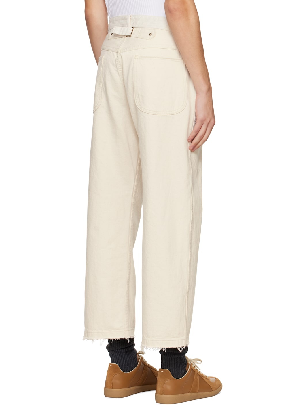 Off-White Frayed Jeans - 3