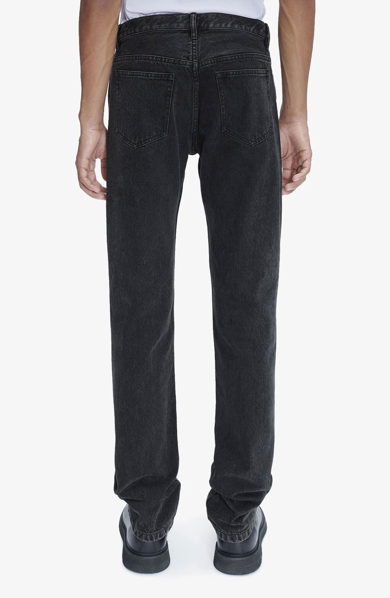 A.P.C. New Standard Straight Leg Jeans in Noir Delave at Nordstrom - 2