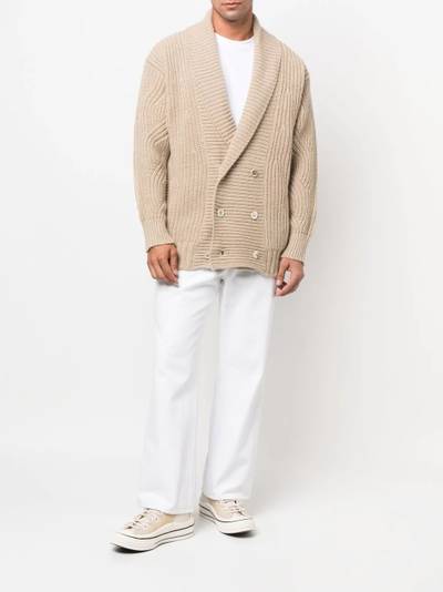 Golden Goose shawl double-breasted knit cardigan outlook