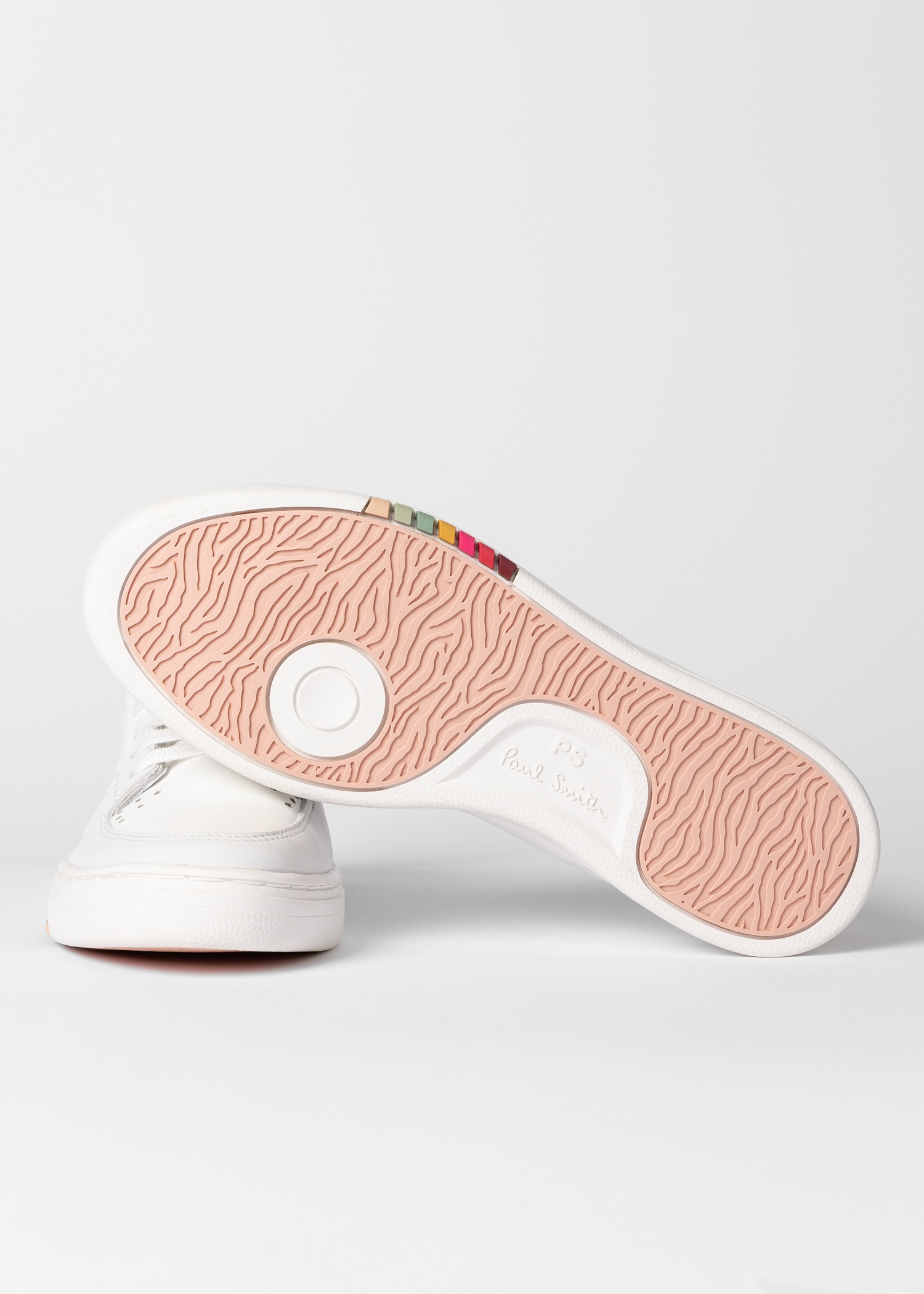 Women's White Contrast-Panel 'Cosmo' Trainers - 4