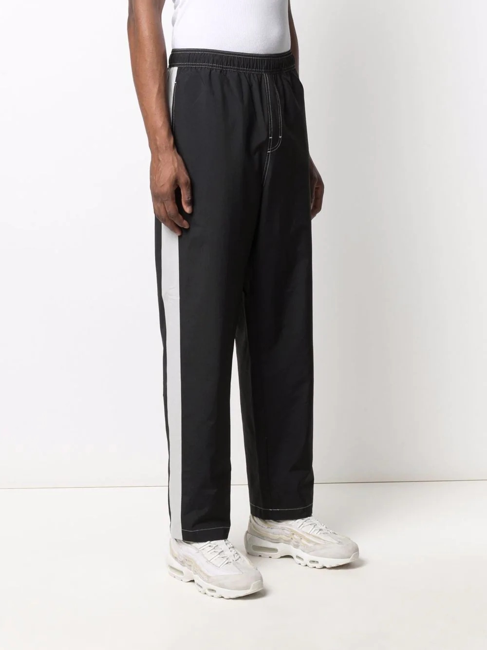 two-tone logo-detail track pants - 3