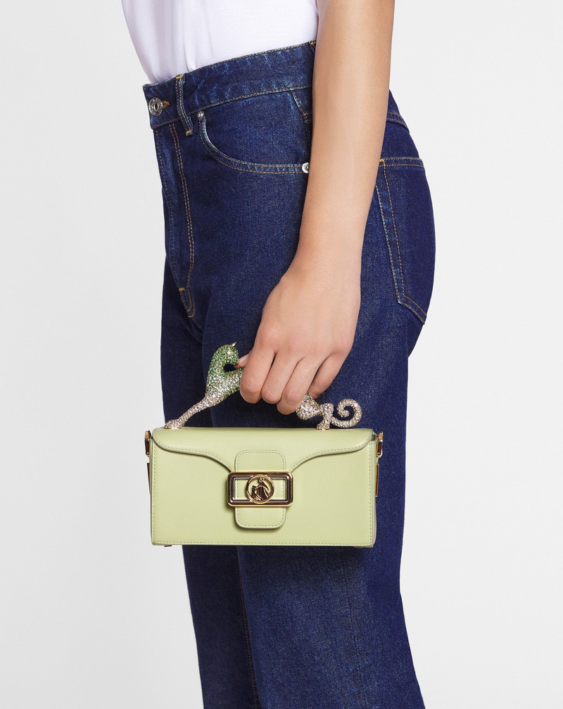 Lanvin NANO PENCIL CAT BAG IN LEATHER AND RHINESTONES outlook