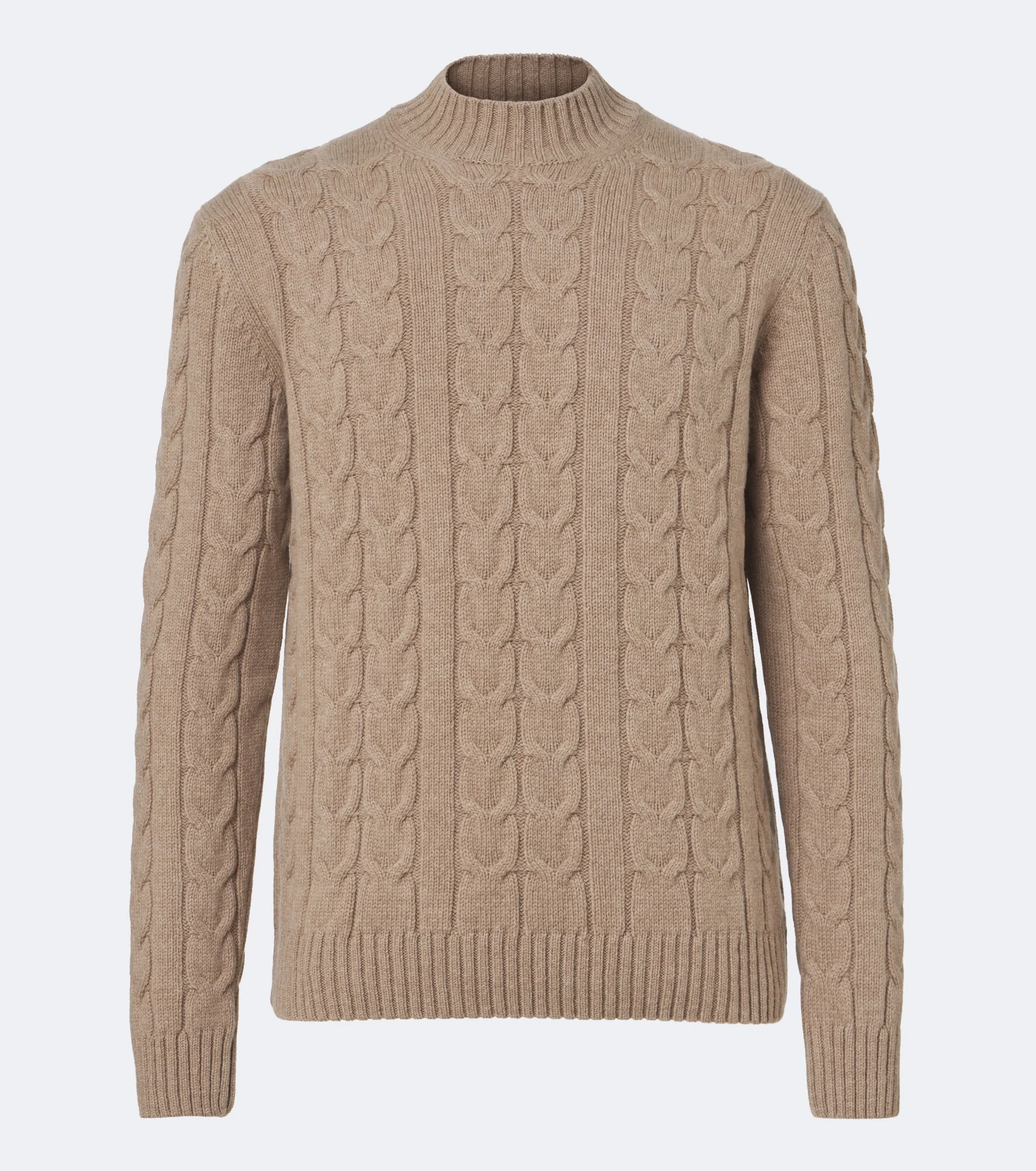 Cable-knit virgin wool sweater - 1