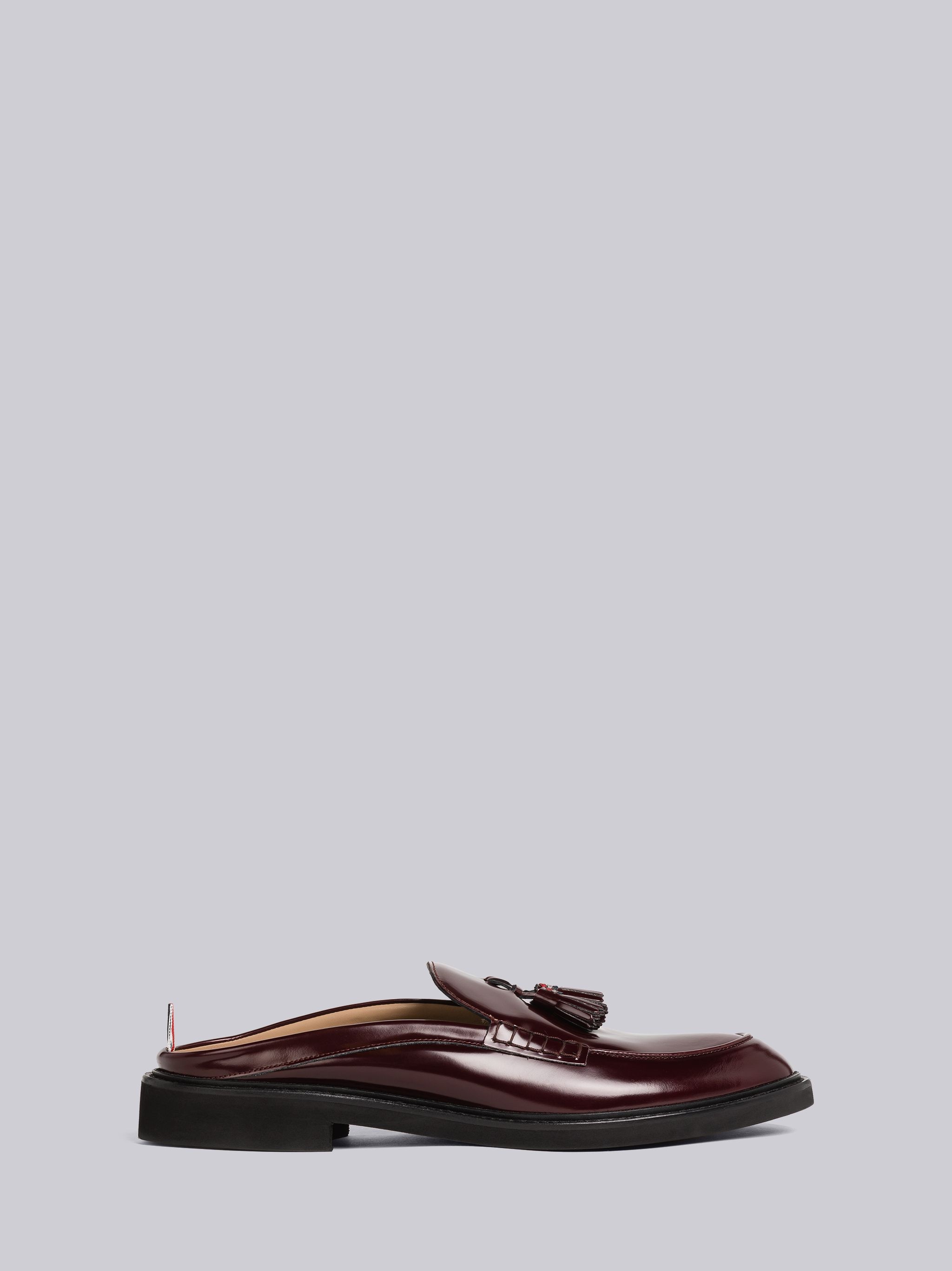 Soft Patent Leather Tassel Loafer Mule - 1