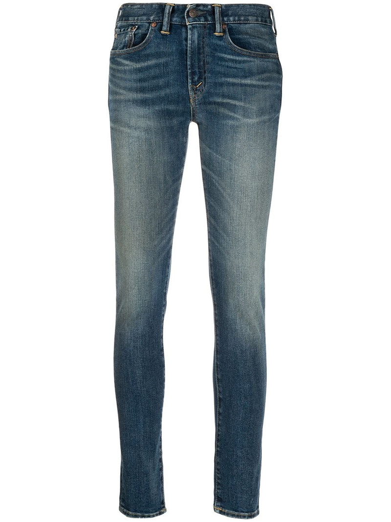 stonewashed mid-rise skinny jeans 1